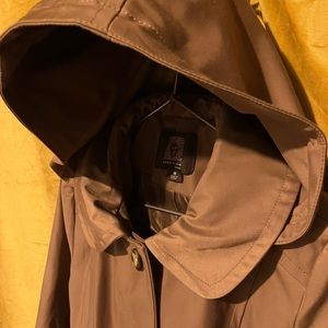 Ann Klein hooded trench coat